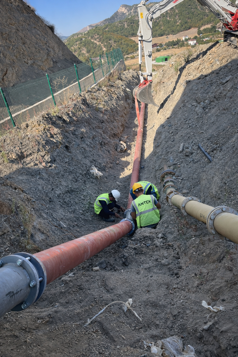 Bakır Cevheri Zenginleştirme Tesisi Mevcut Atık Hattının Sökülmesi,<br>Yeni Atık Hattı Yapımı, Montaj ve Test İşleri 