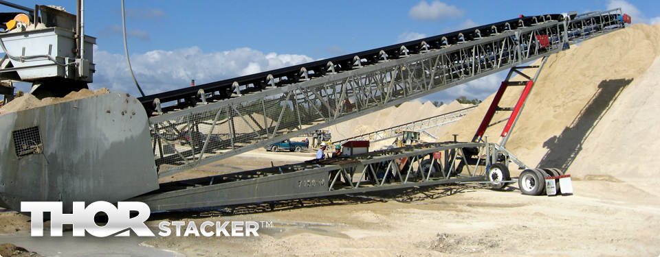 THORSTACKER™ Telescopic Portable Radial Conveyor