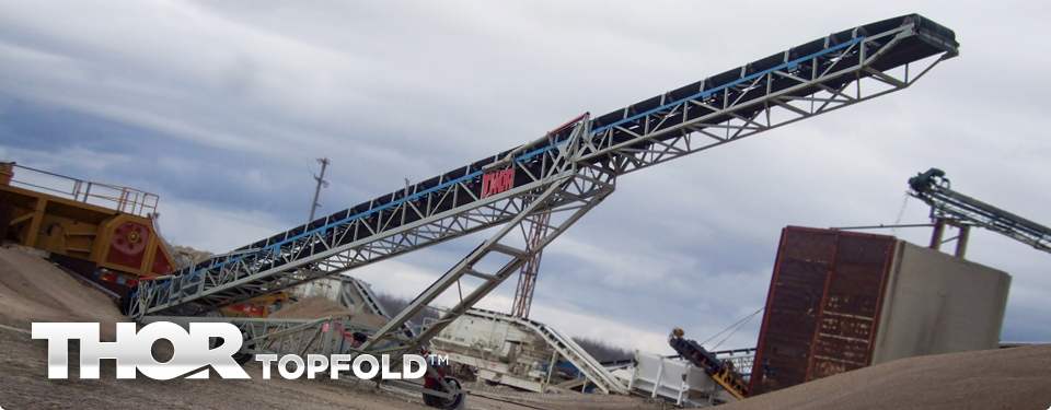 THORTOPFOLD™ Top Fold Portable Radial Conveyor